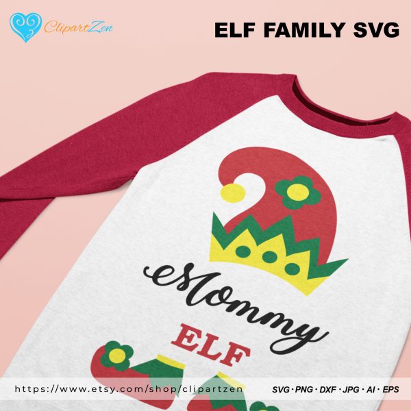 Mommy Elf SVG Print on TShirt