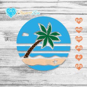 Nature Palm Island SVG Cut Files Clipartzen