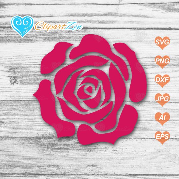 Rose Pink SVG Cut Files Clipartzen