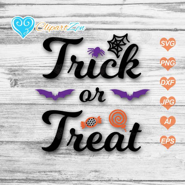 Trick or Treat SVG Cut Files Clipartzen