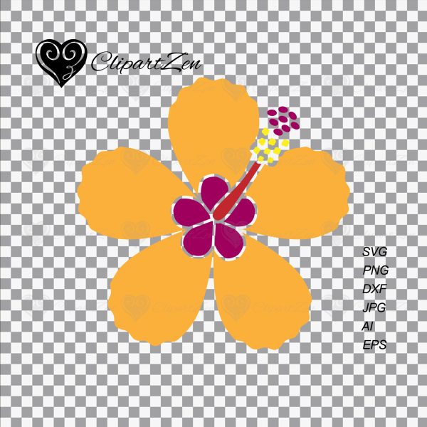 Hibiscus SVG Transparent View