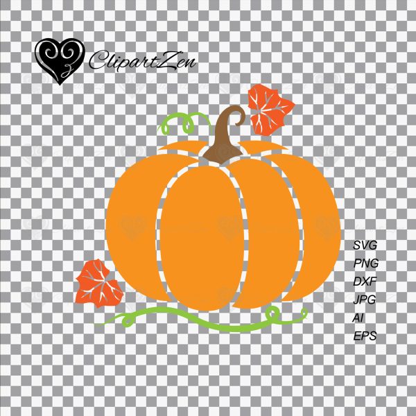 Pumpkin Fall SVG Transparent View