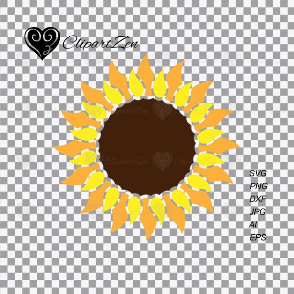 Sunflower SVG Transparent View