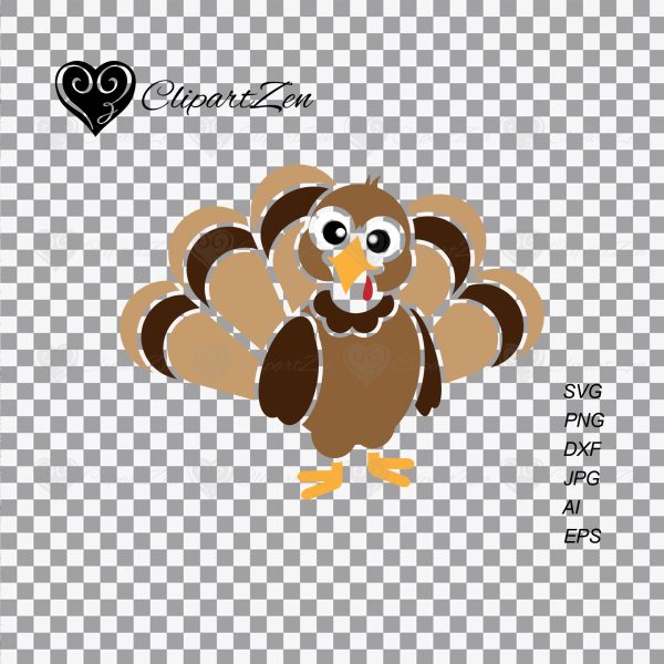 Turkey SVG in Transparent Background