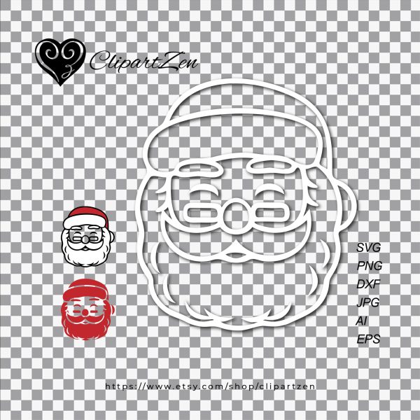 Santa SVG Transparent View