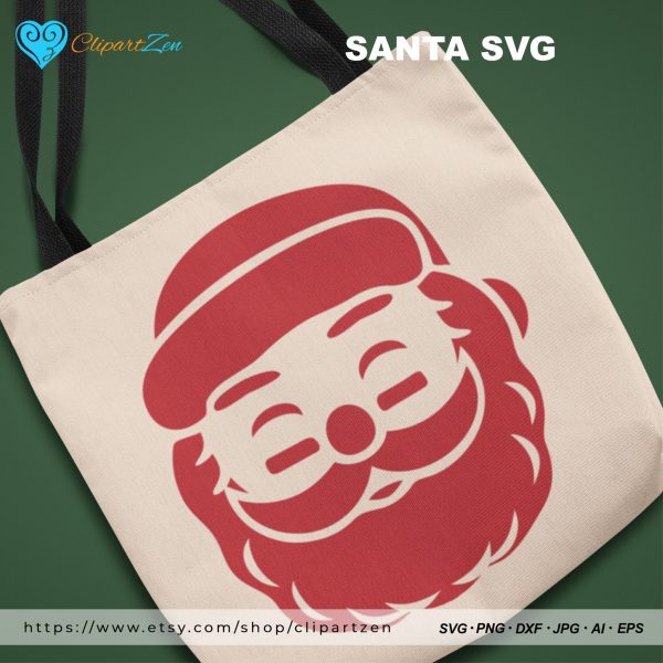 Funny Santa SVG Print on Tote Mug