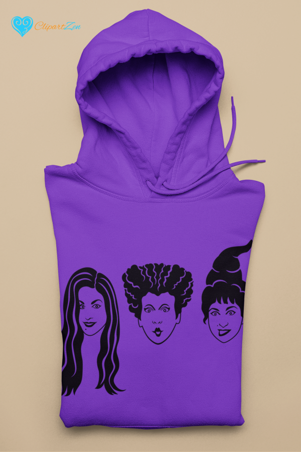 Hocus Pocus SVG Print on Hoodie Jacket