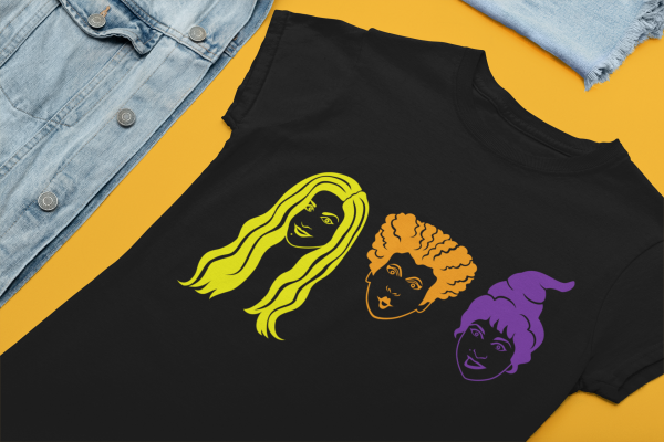 Colored Hocus Pocus SVG Print on TShirt