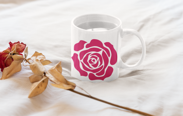 Rose Pink SVG Print in Mug